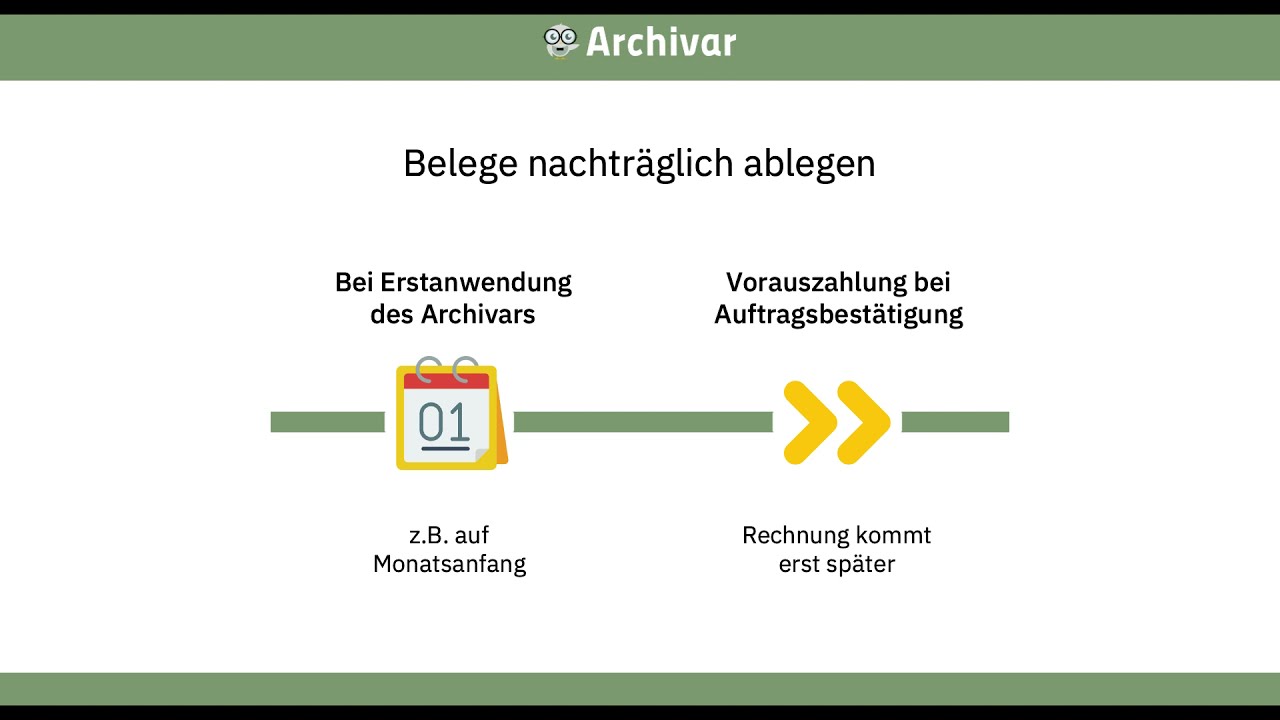 Belege nachträglich ablegen