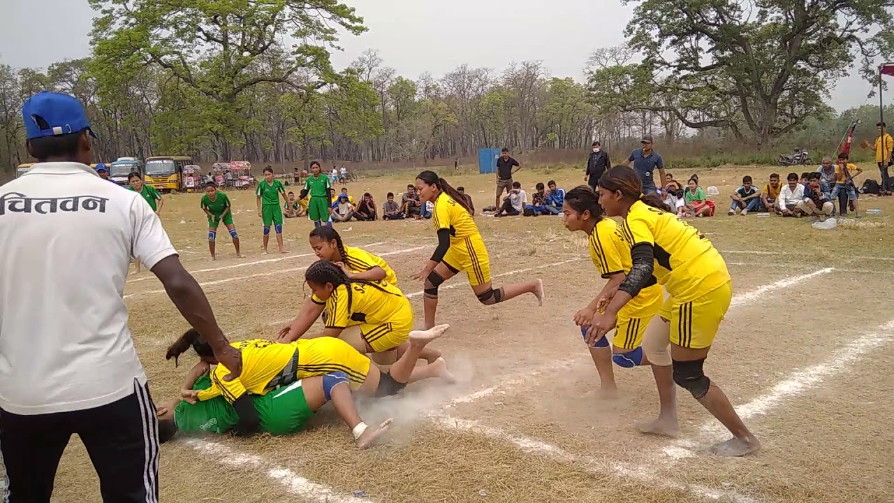 Final game of girls kabbadi in rastrapati running shield chitwan.
