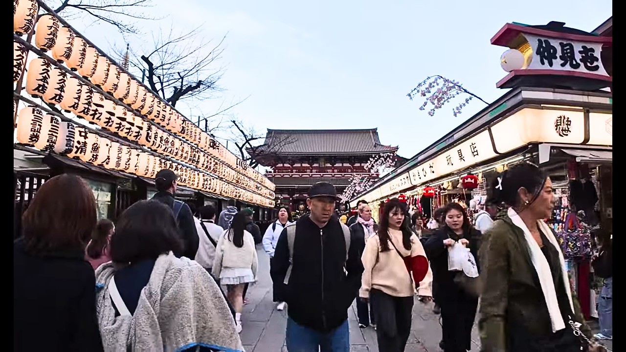 【4K HDR】Tokyo night walk Asakusa | Asakusa Temple  | Urban Experience | ASMR