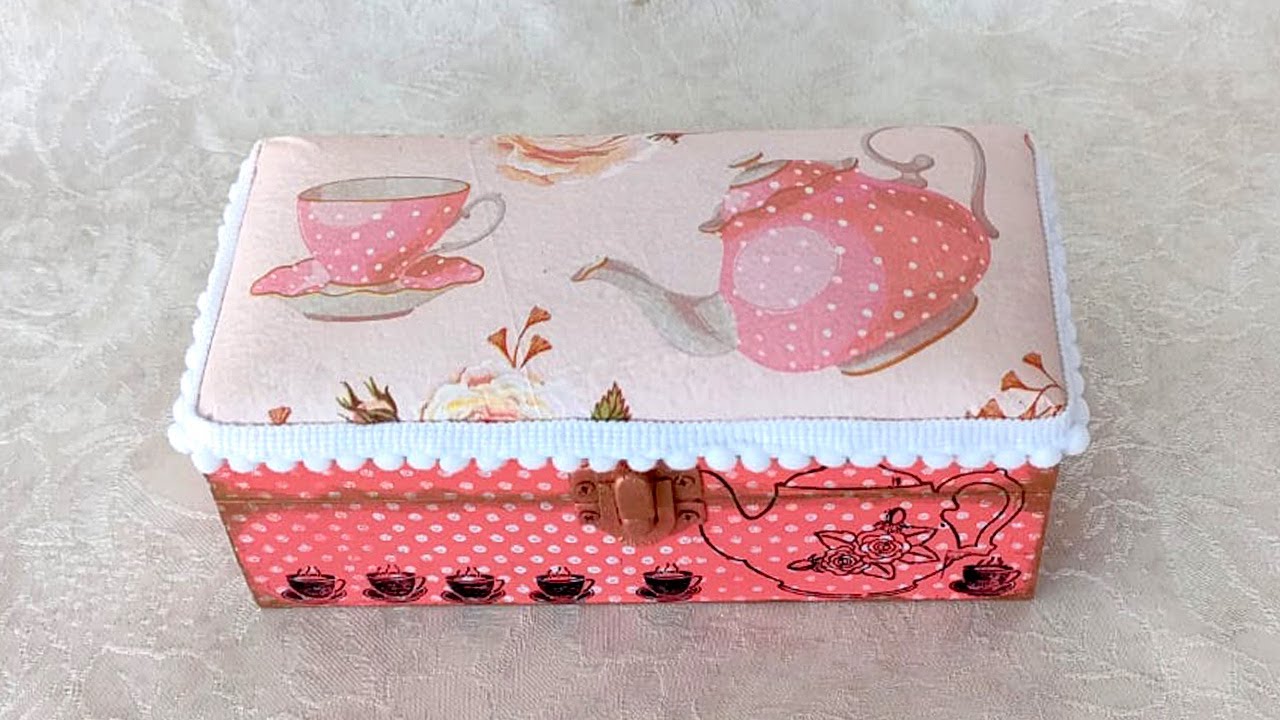 DECOUPAGE ITALIANO | CAJA DE TÉ ☕🧉 | MÚLTIPLES TÉCNICAS