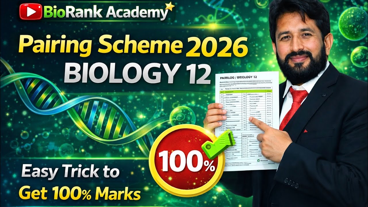 Biology 12 Pairing Scheme 2026 | Complete Paper Pattern | Board Exam Strategy #Bio12 #class12