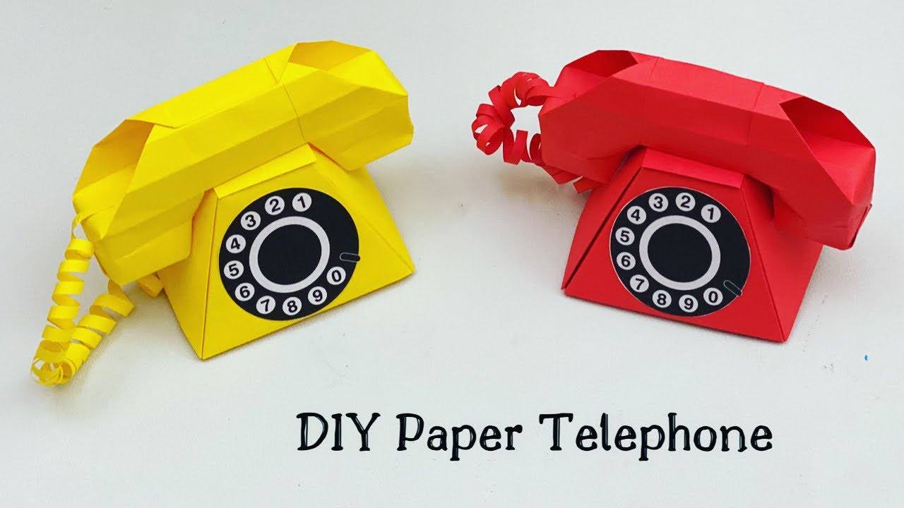 DIY HOW TO MAKE PAPER TELEPHONE / Paper Craft / paper Telephone / Origami Telephone/ Paper Craft New