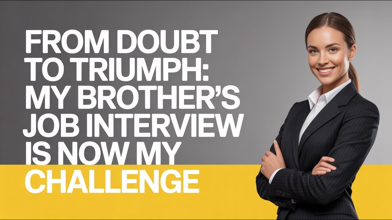 From Doubt to Triumph: My Brother's Job Interview Is Now My Challenge