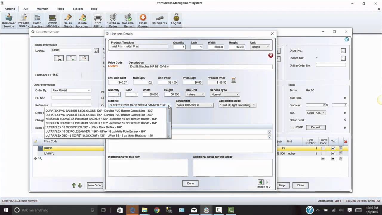 Printmatics Software Demo