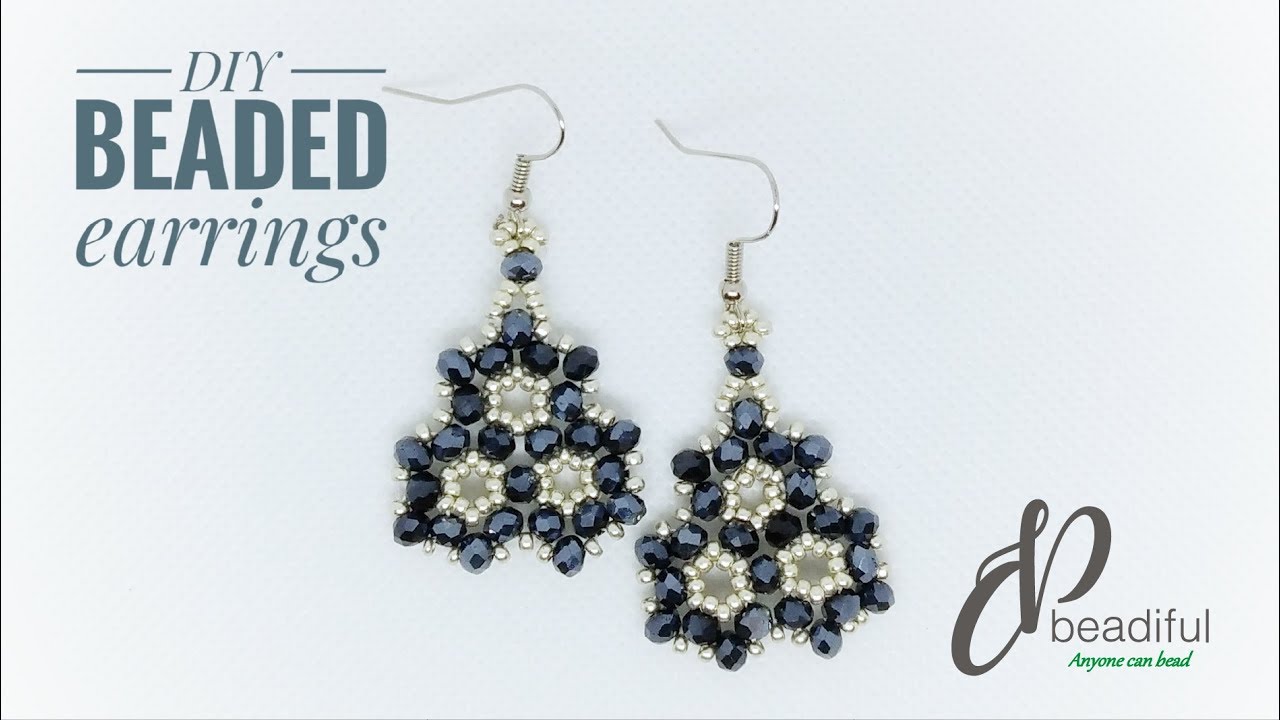 Beaded Flower Earrings I DIY Earrings I How to make earrings I Bông tai Handmade