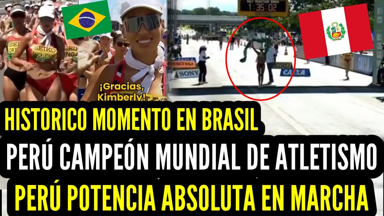 PER&Uacute; EN LO MAS ALTO!!😱 Es CAMPE&Oacute;N MUNDIAL de ATLETISMO en BRASIL KIMBERLY GARCIA