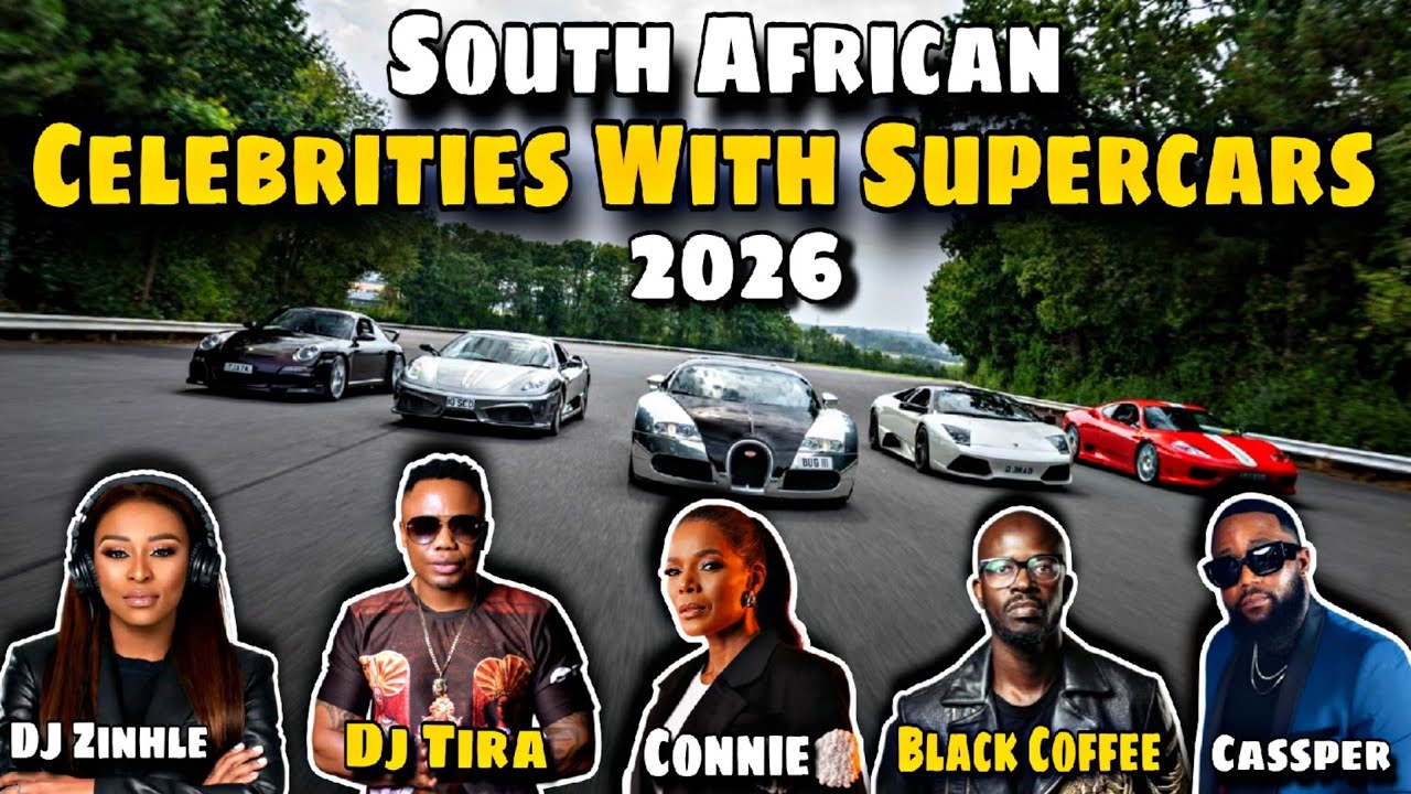 South African Celebrities Who own Supercars, Top 10 Richest Celebrities in SA & their luxurious cars