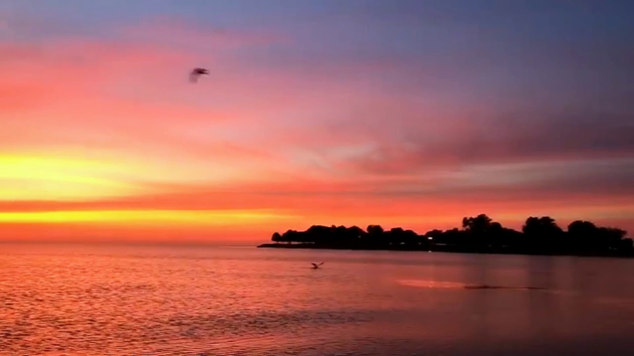 Aesthetic evening sunset | Aesthetic sunset peaceful WhatsApp status | red sky | ocean sunset | sea