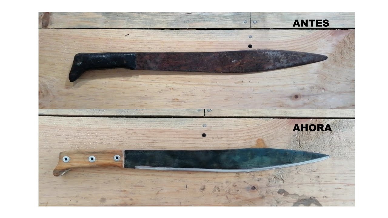 RESTAURACIÓN DE MACHETE CON PAVONADO CASERO