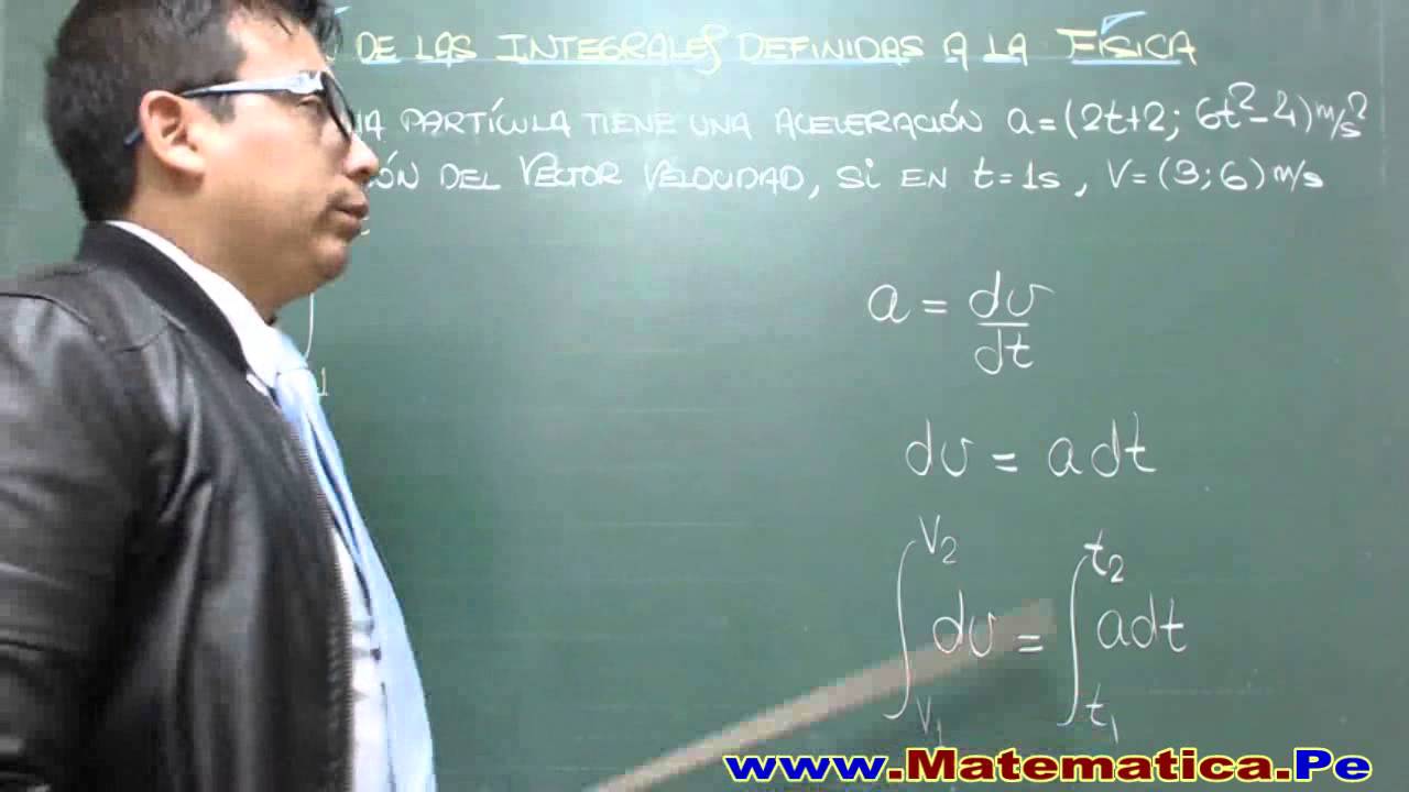 APLICACION DE LA INTEGRAL DEFINIDA A LA FISICA-CINEMATICA-PROBLEMA RESUELTO