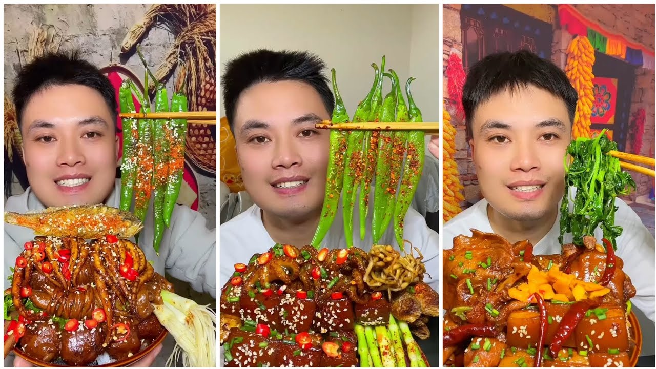 Yummy #252 Eat Meat 😋🔥, chicken 🍗 🍗, Shrimp 🦐🦐.. #mukbang  #eatingshow #yummyfood 