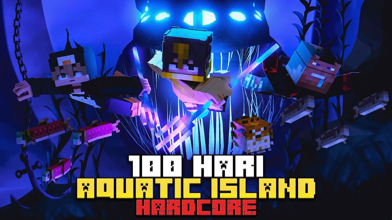 100 Hari di Minecraft Hardcore Aquatic Island ( ft @Blueriq78 )