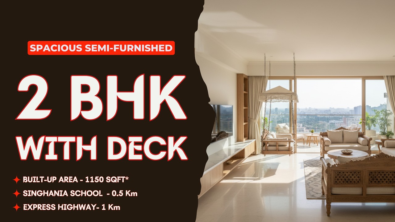 🏡 2 BHK Semi-Furnished Flat for Sale | Premium Living in Thane West #ThanePremiumHomes #MumbaiLiving