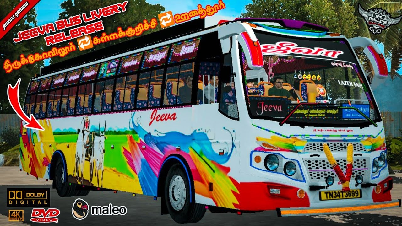 Jeeva BUS MOD & LIVERY RELEASE BY🤩 @asvmjgaming   திருக்கோவிலூர் 🔁 கள்ளக்குறிச்சி 🔁ஊனத்தூர்