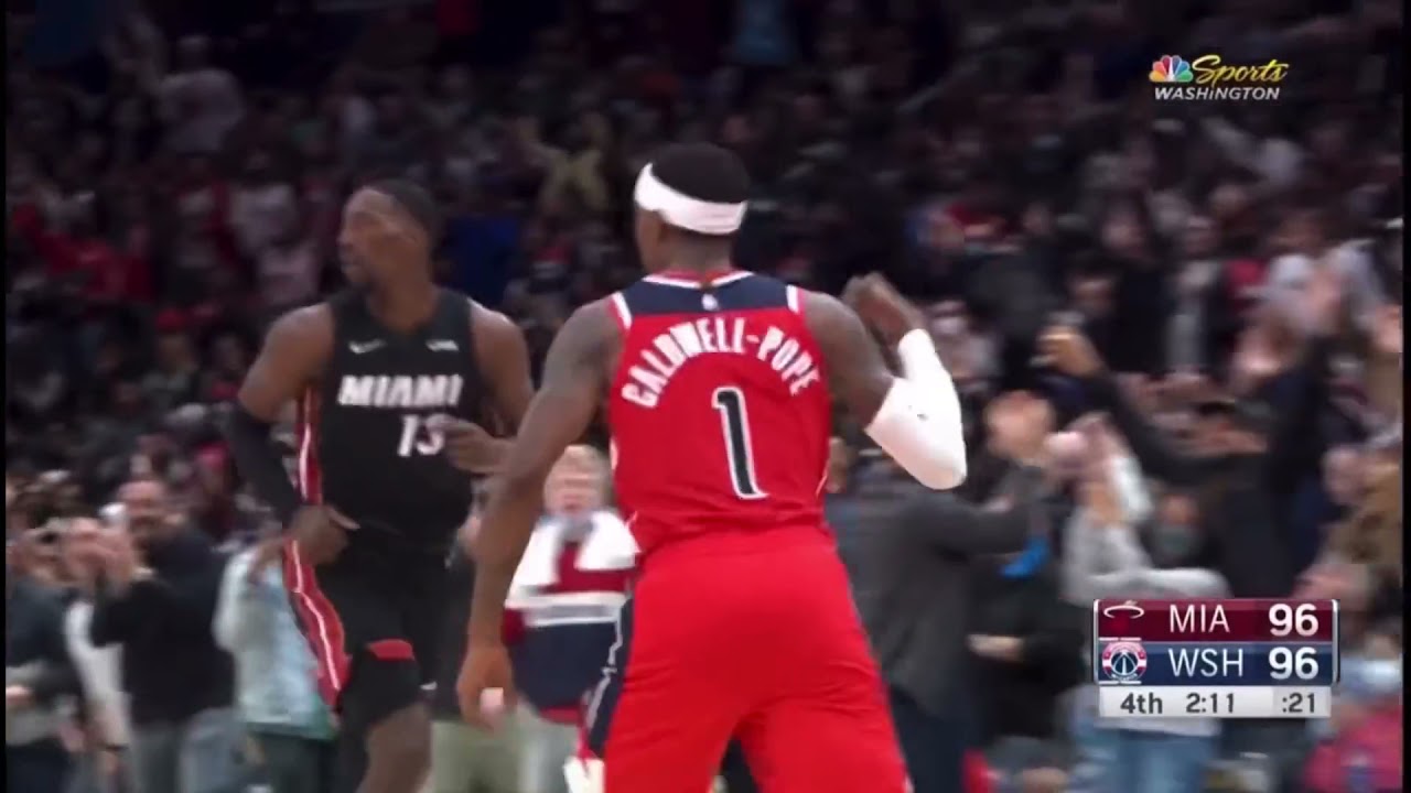 Wizards Hit 3 Threes In A Row Against The Heat To Take The Lead In Late Minutes!