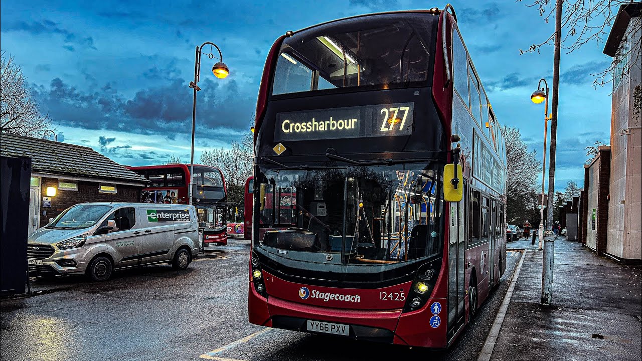 FULL ROUTE VISUAL|Stagecoach London Bus Route 277|12425(YX66 PXV)ADL Enviro 400 MMC Hybrid
