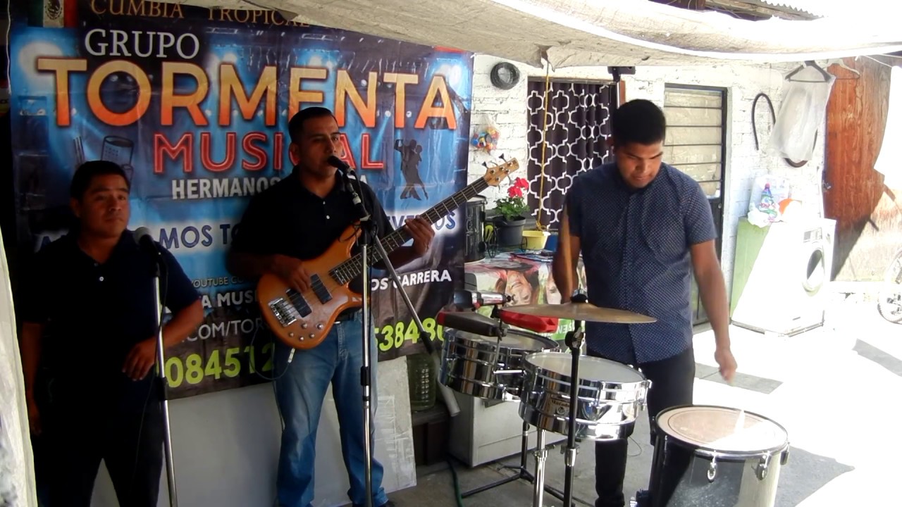 Quédate con él - Tormenta Musical Hermanos Carrera en vivo ensayo 2017 Xochimilco cumbia
