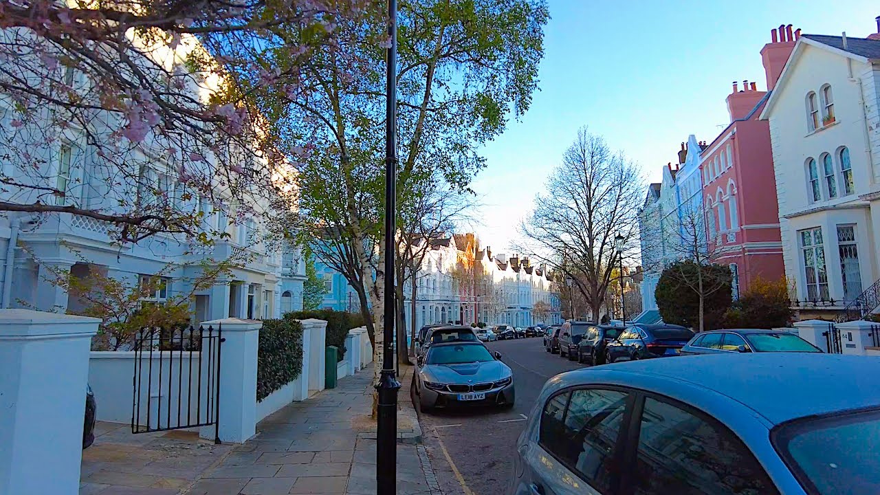 [4K[ London Walk - Early Morning in Notting Hill and Holland Park