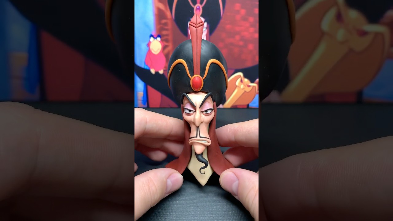 Jafar 🖤 #jafar #aladdin #disney #pixar #polymerclay #process #джафар #аладдин #handmade #artist