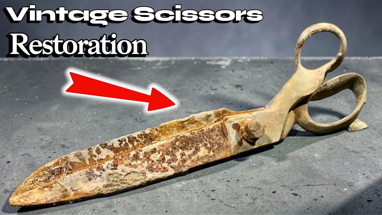 Rusty Scissors Restoration | Brass Handle Vintage Shears | Metal Doctor PK