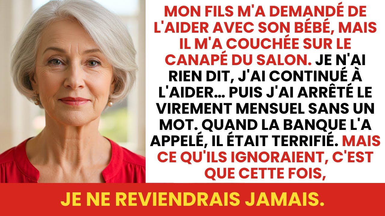 Mon fils m'a forcée à m'occuper des enfants et à dormir sur le canapé… Ma décision l'a anéanti.