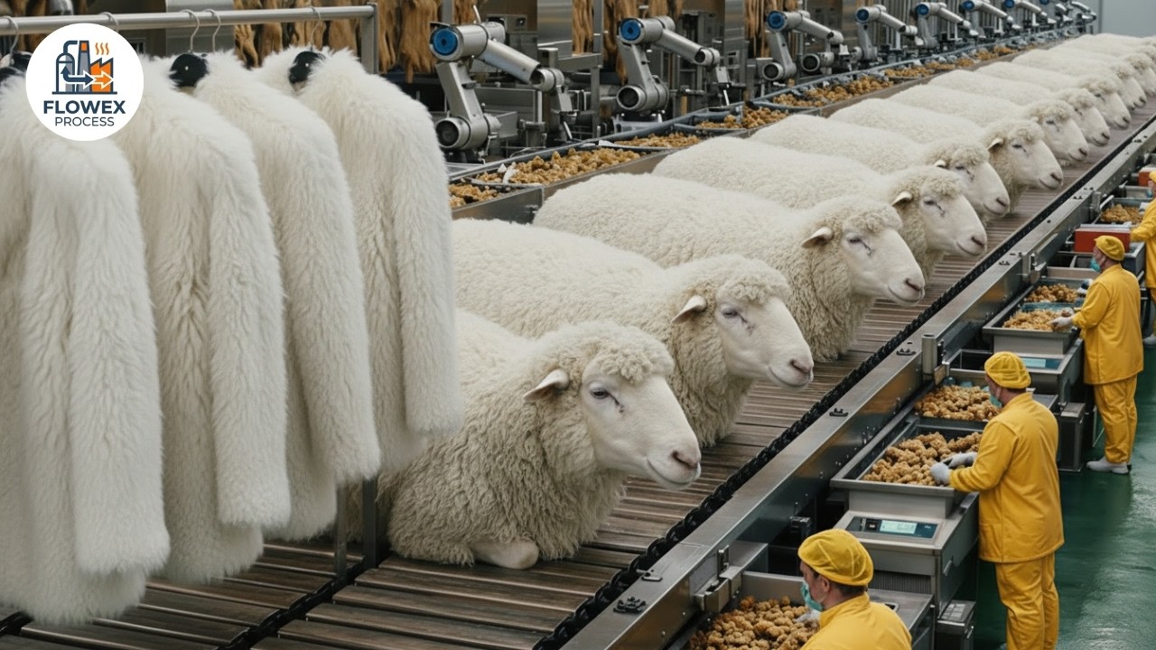 Inside The Modern Wool Factory: How Sheep Wool Becomes Textile Products (Full Process)