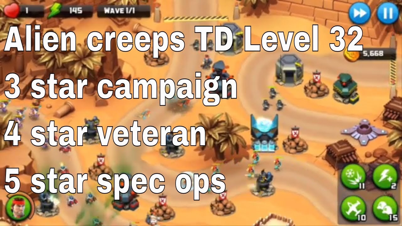 Alien Creeps TD Level 32 Without Any Extra Hero