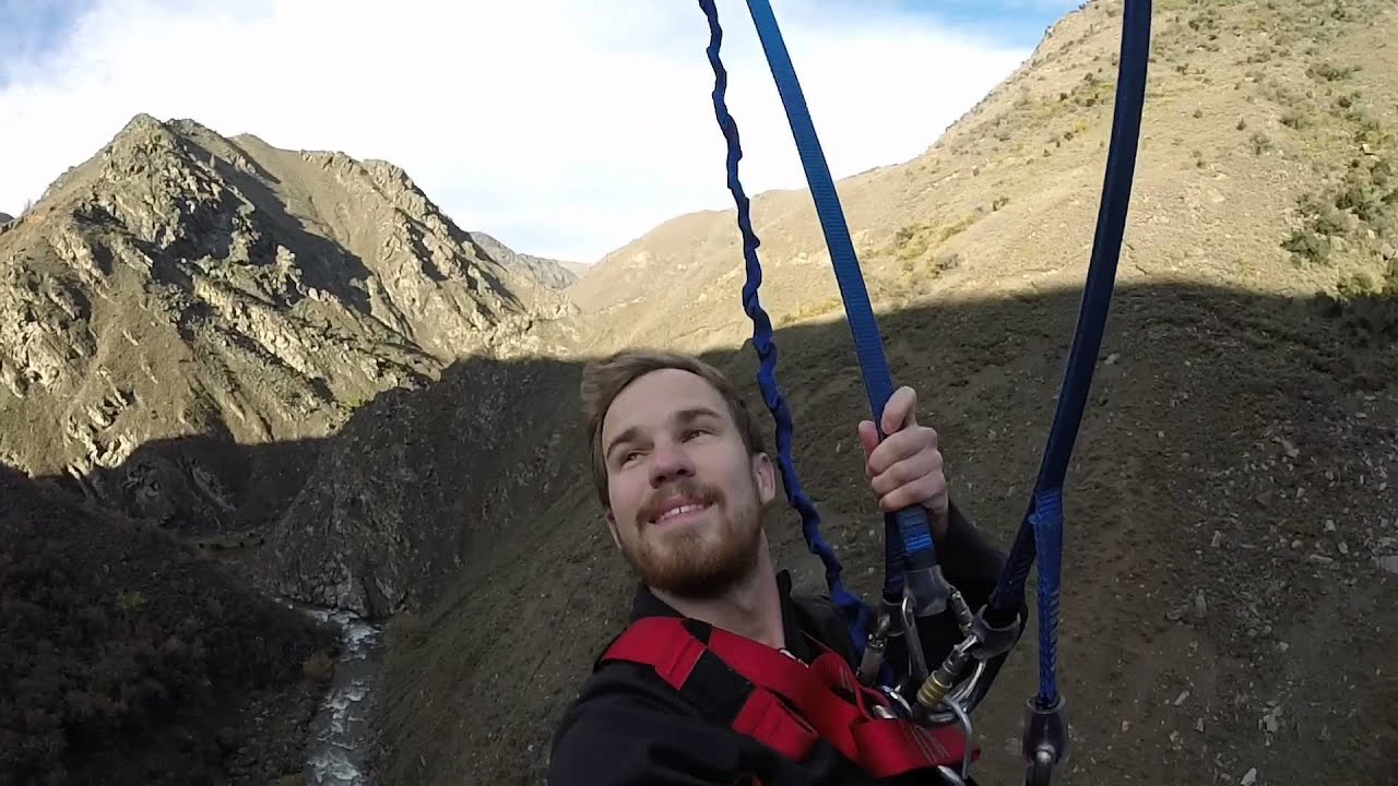 Nevis Swing (70m drop, 300m arc) - Queenstown, New Zealand - watch until the end!