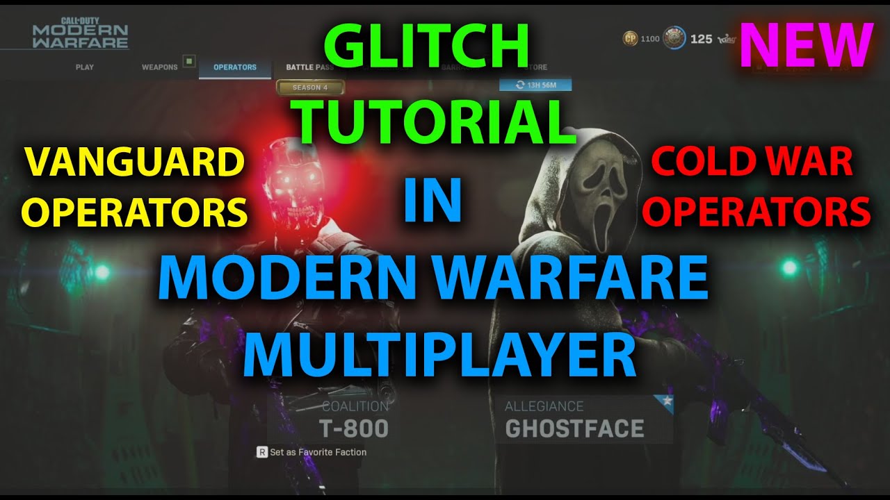 VANGUARD OPERATORS IN MODERN WARFARE GLITCH TUTORIAL, HOW TO GET VG AND CW OPERATORS INTO MW MP