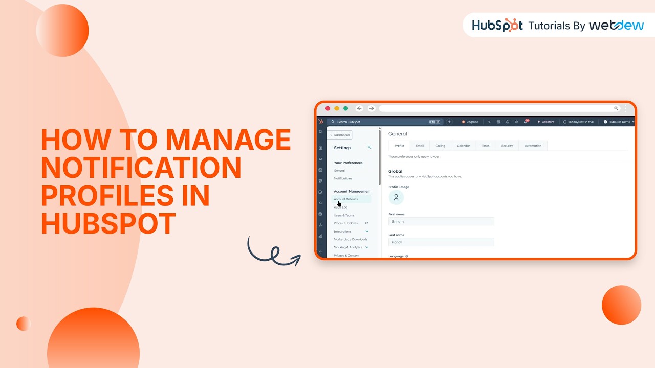 Как управлять профилями уведомлений в HubSpot