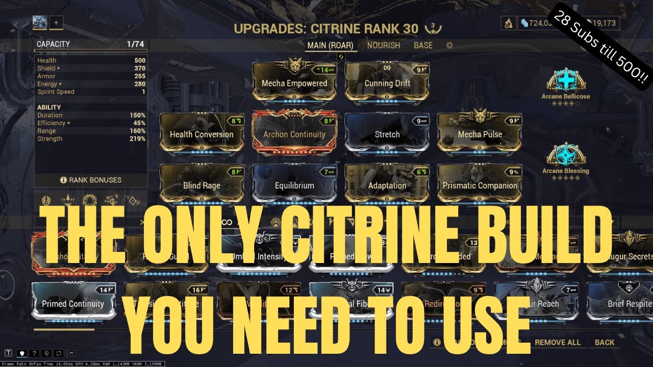 Единственный билд Цитрина, который вам нужно использовать | Warframe 2025