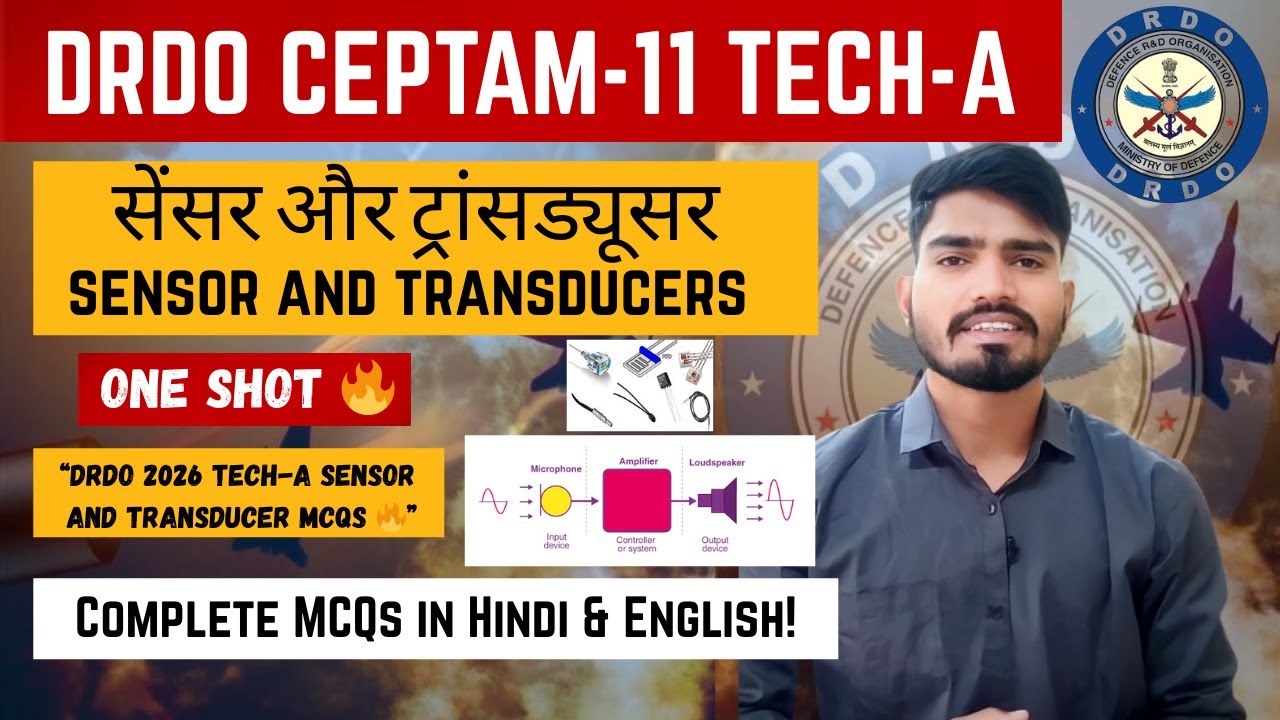 DRDO Tech-A Sensor & Transducer MCQs | Most Repeated Questions By Rakesh Verma