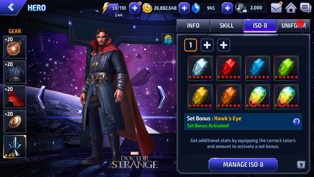 Marvel Future Fight - Doctor Strange Build Details