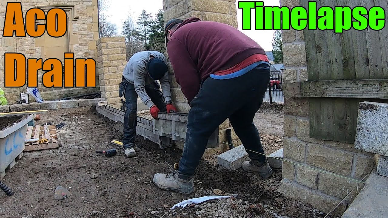 Aco Drain Installation Timelapse