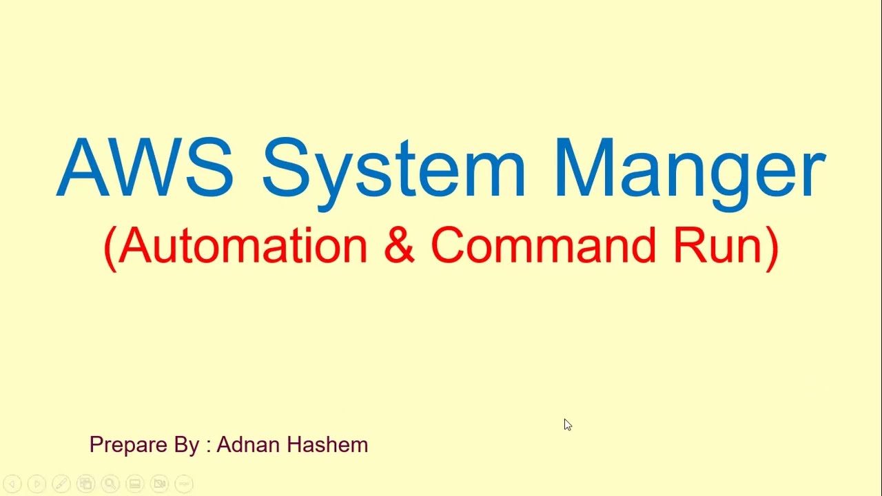 AWS System Manger - Automation and Command Run (Arabic)