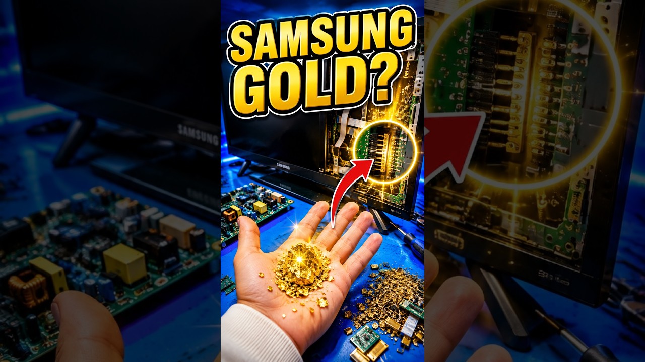 How much gold is in a Samsung flatscreen tv #gold