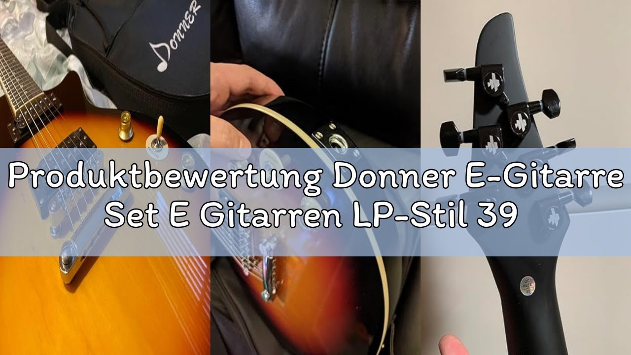 Produktbewertung Donner E-Gitarre Set E Gitarren LP-Stil 39 Zoll Voller Größe mit Tasche, Gurt, Kabe