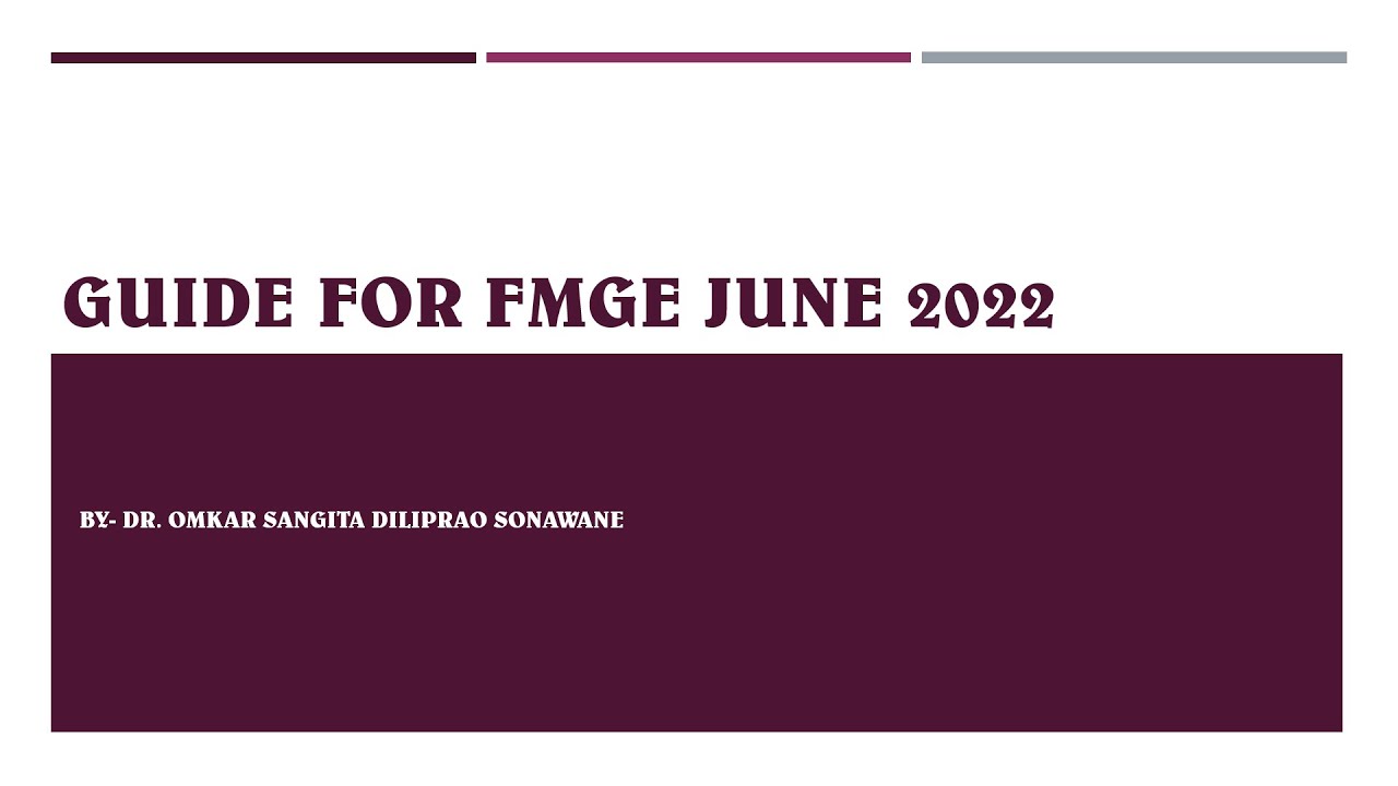 FMGE JUNE 2022 l HOW TO PREPARE FOR FMGE