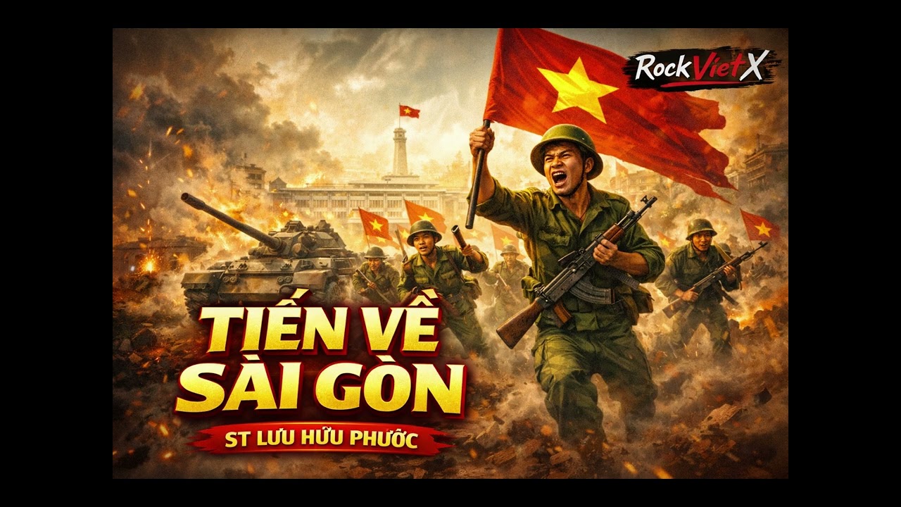 TIẾN VỀ SÀI GÒN 🇻🇳 | ST Lưu Hữu Phước | Nhạc Cách Mạng Hào Hùng | RockVietX