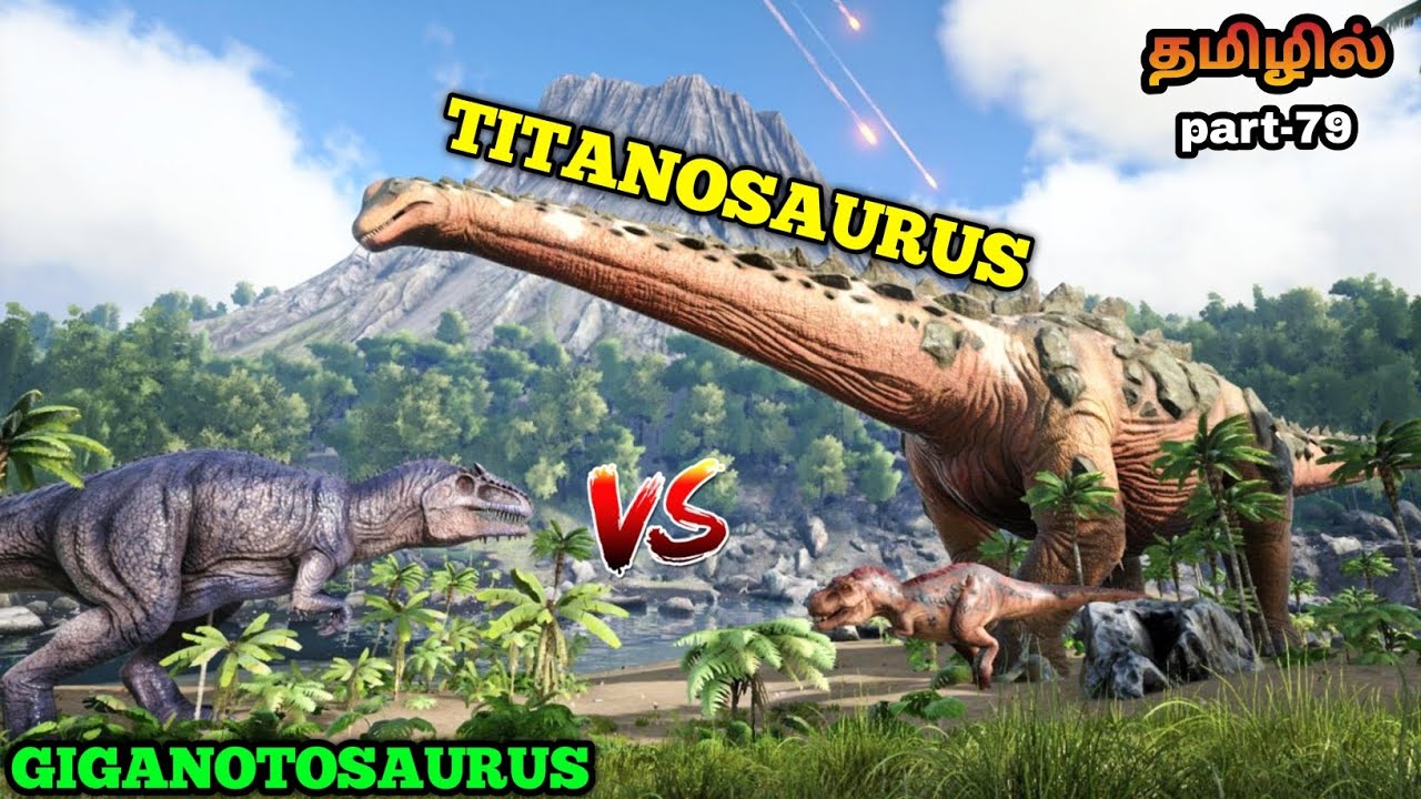 Ark Survival Evloved | Ark Survival Gameplay | Titan Vs Giga Fight In Tamil | Jinesh Gaming |part-79