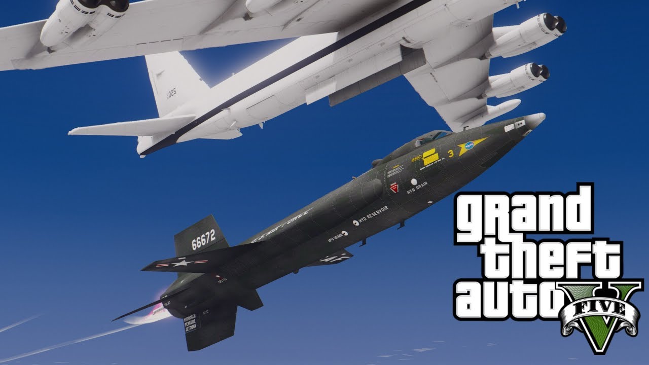 GTA V Fastest aircraft ever built! X-15 rocket craft (MOD)