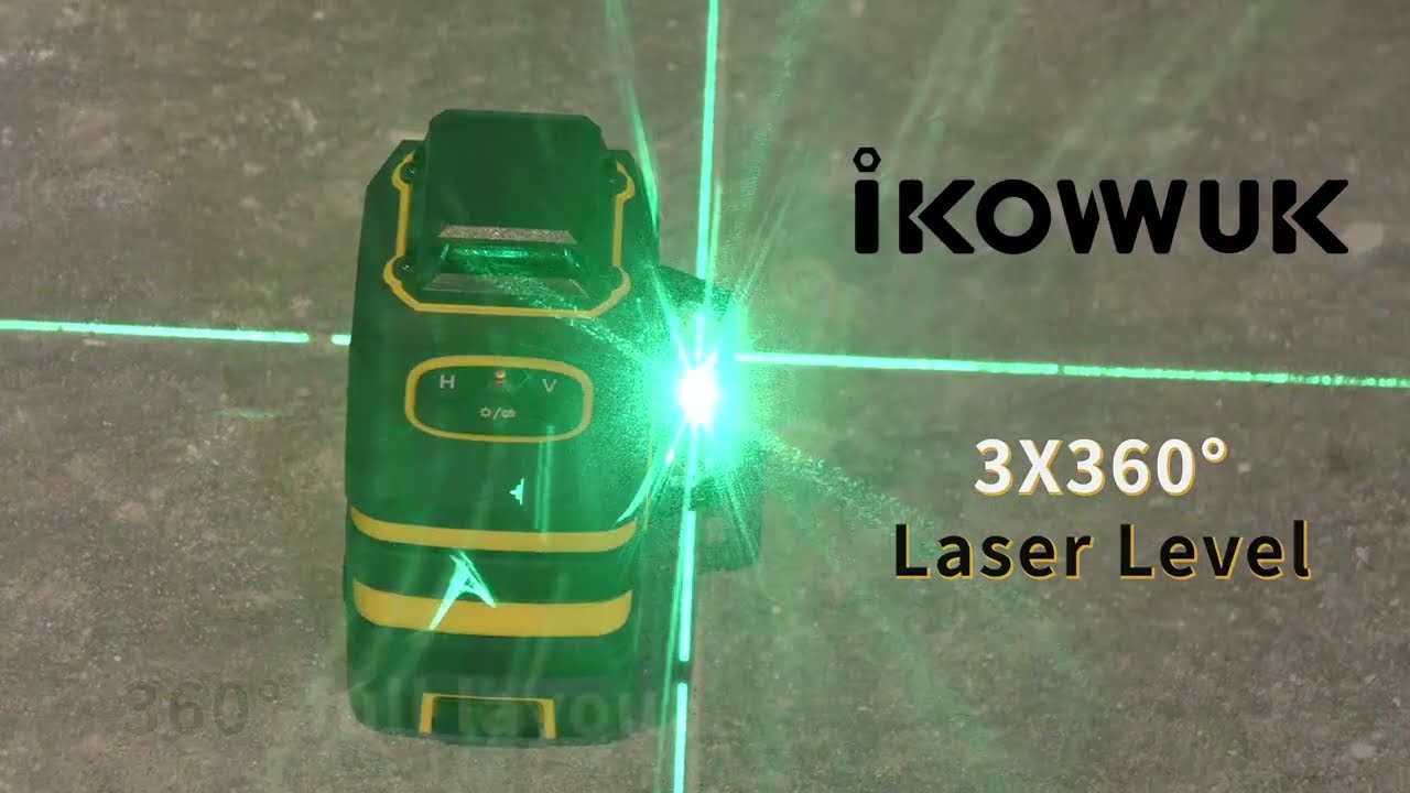 Laser Level!  IKOVWUK 3x360&deg; Cross Line Laser for Construction and Picture Hanging.