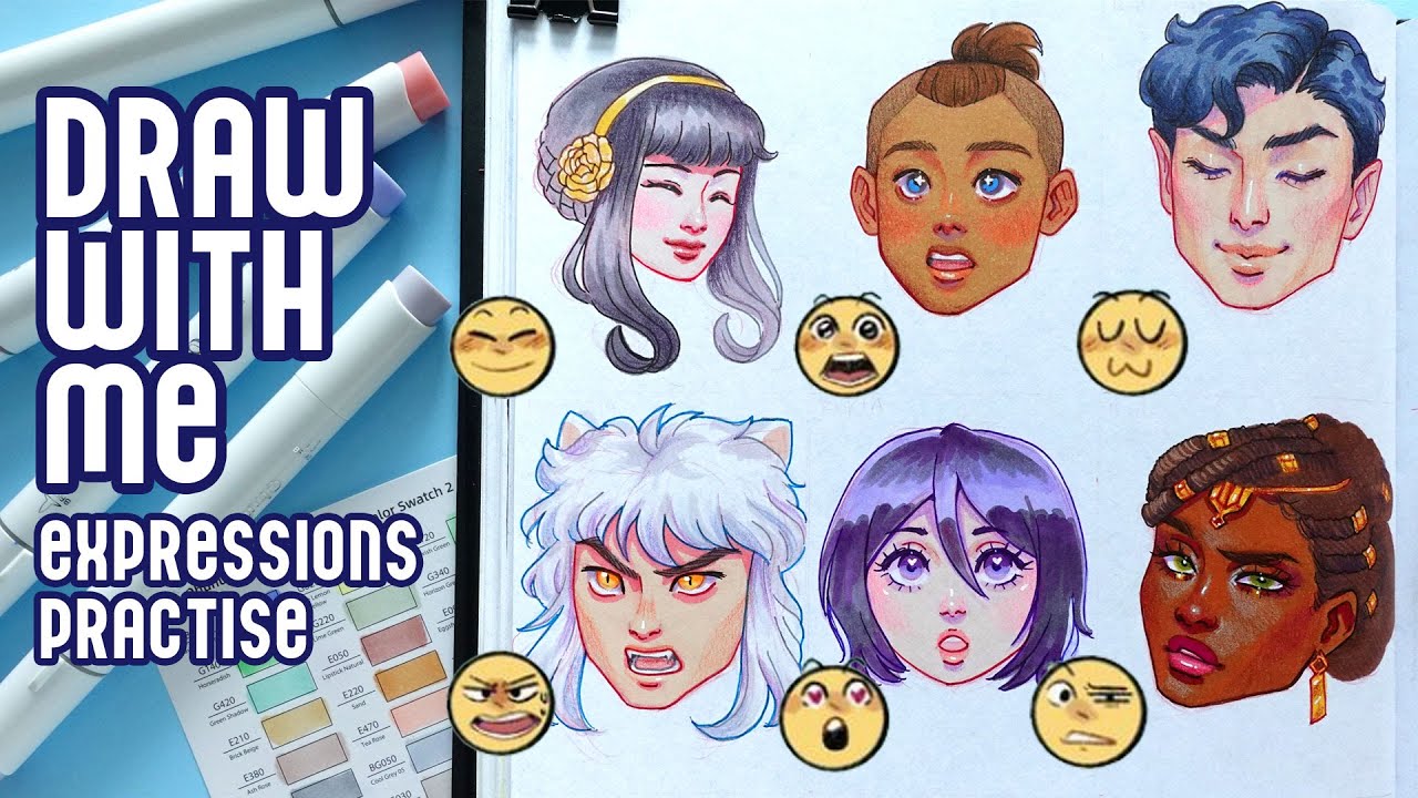 FANART EXPRESSIONS CHALLENGE ✶ i let my followers request the characters!