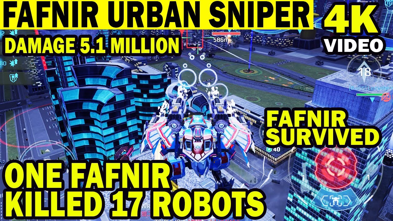 ONE FAFNIR KILLED 17 ROBOTS | DAMAGE 5.1 MILLION | SHENZHEN | FAFNIR SURVIVED | WAR ROBOTS video 4K