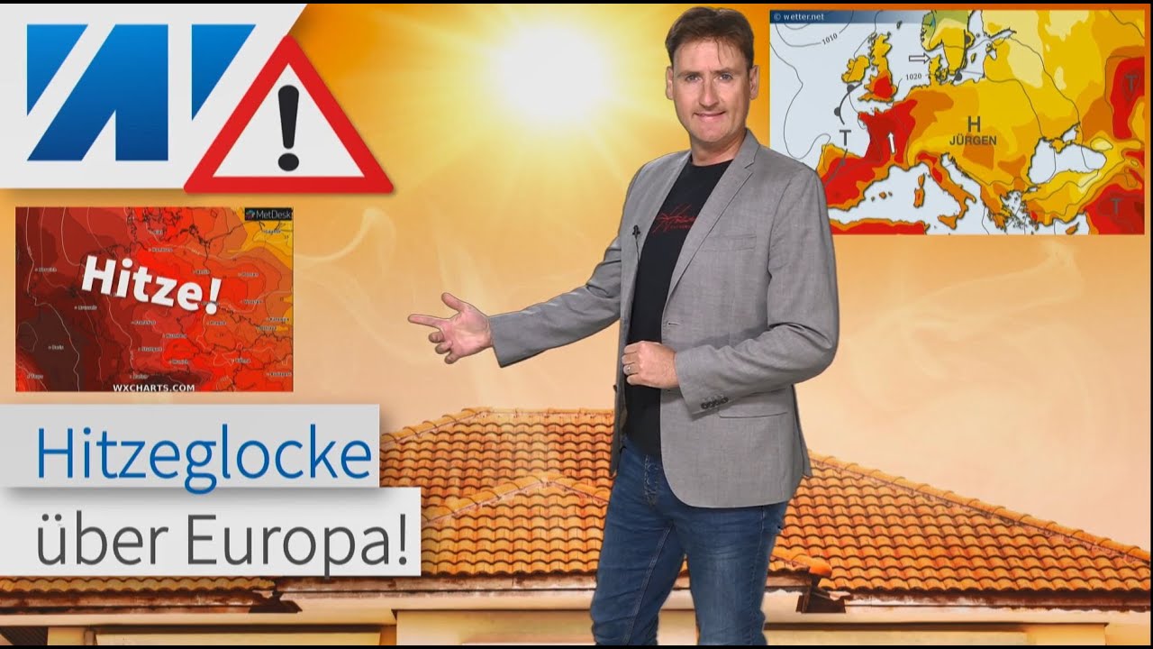 HITZEWARNUNG: Historische Hitzeglocke &uuml;ber Westeuropa! Fast &uuml;berall &uuml;ber 40&nbsp;&deg;C, selbst in England!