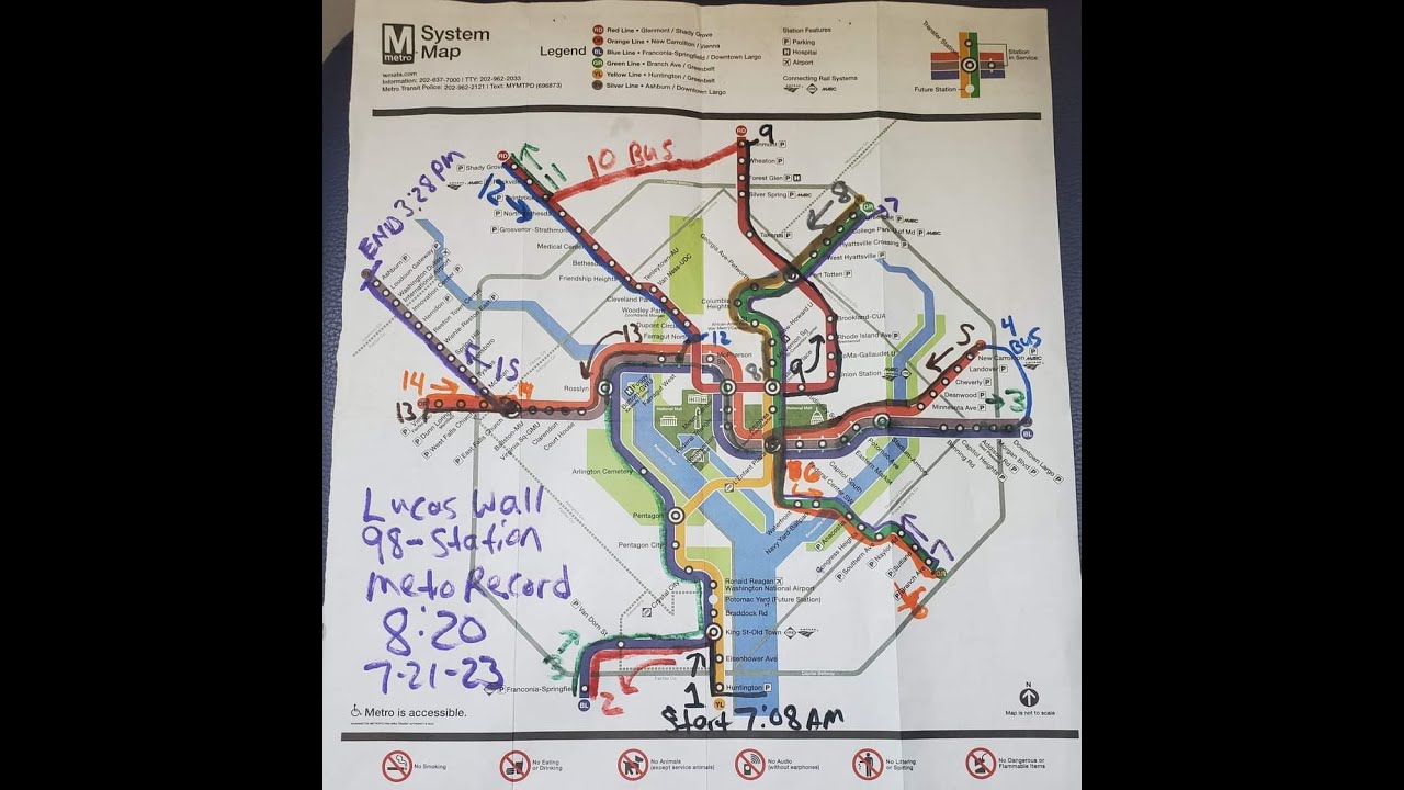Transit Enthusiast Sets New 98-Station Metrorail Speed Record of 8:20