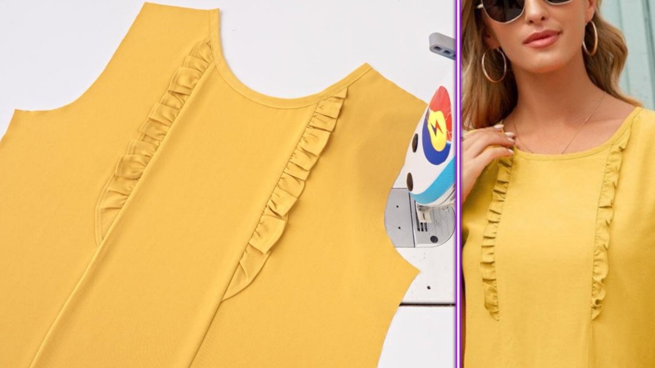 Mastering the Art of Blouse Neckline Cutting and Stitching With Ruffles: The Perfect Sewing Tutorial