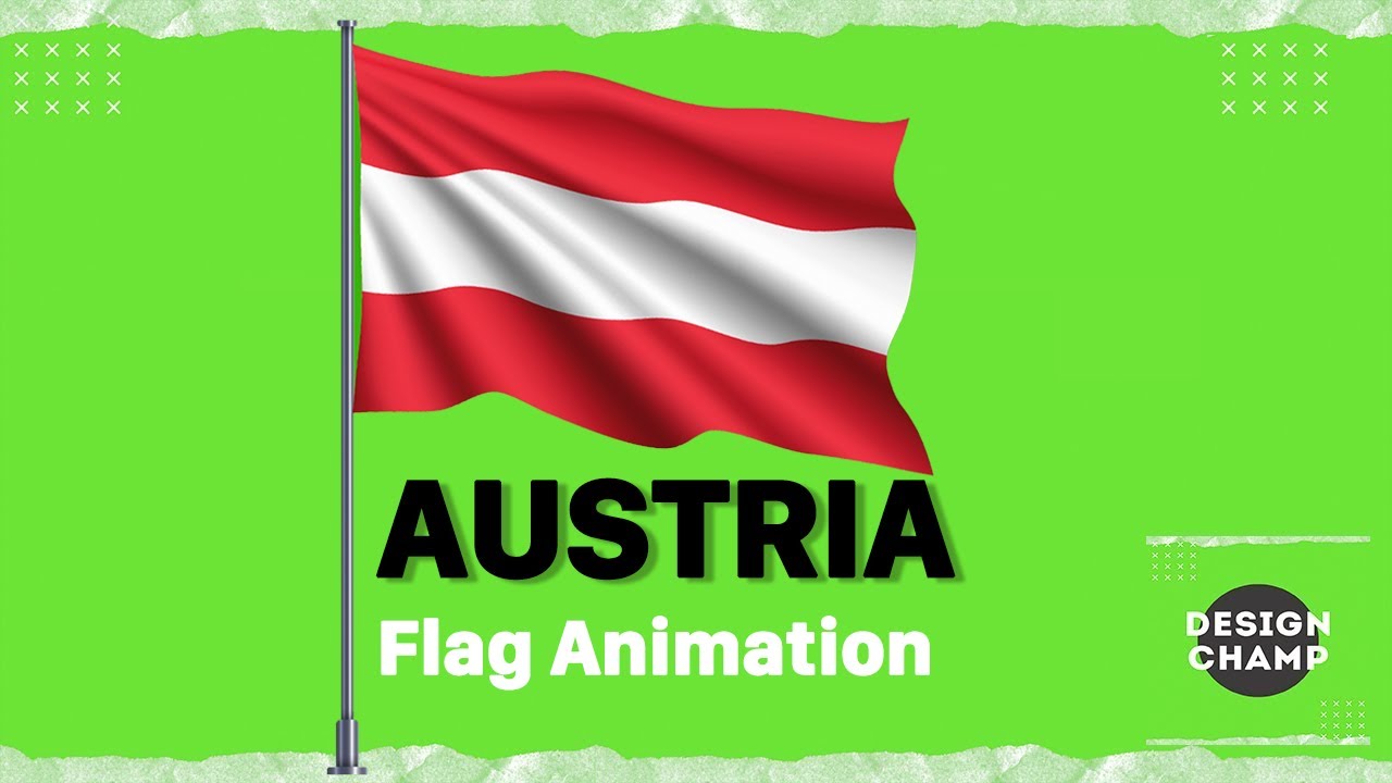Austria Flag Green Screen Animation | Austria Flag Animation - 4K Flag Animation #AustriaFlag