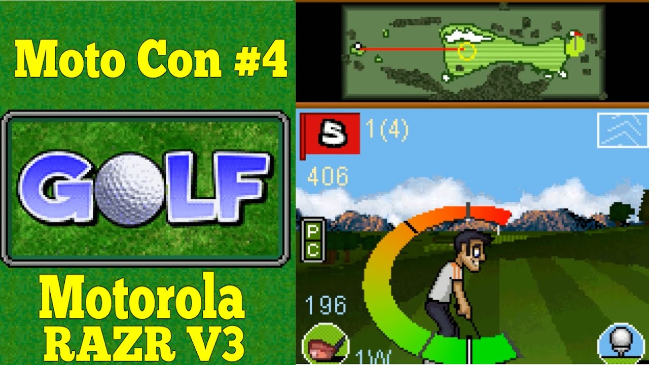 Golf ВСТРОЕННАЯ ИГРА с телефона Motorola RAZR V3 (IOMO 2004 год)