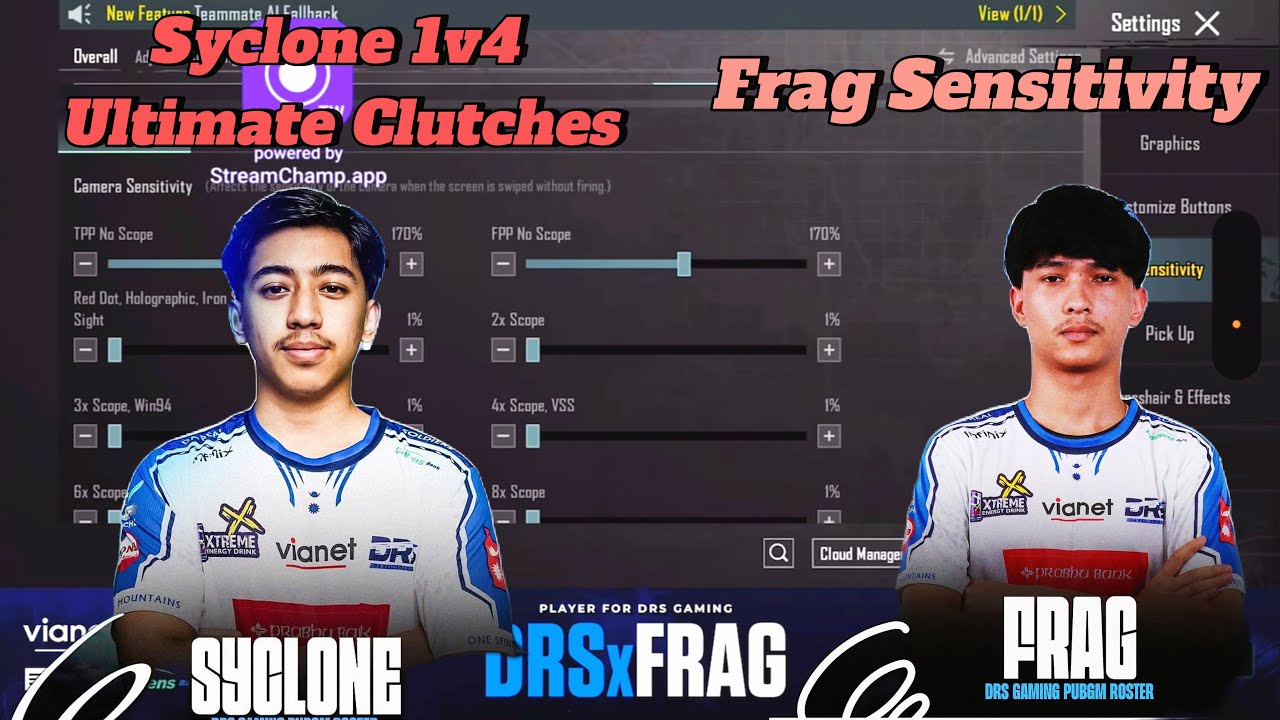 DrsxFrag Sensitivity and DrsxSyclon 1v4 Ultimate Clutches